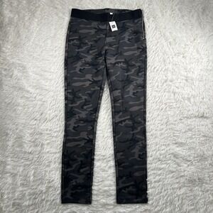 GAP Legging Ponte Pants Zipper Women's Size Small Camo‎ Black Gray Camouflage